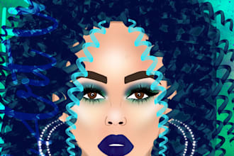 customized beautiful characters digitally