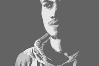 make vector illustration of portrait
