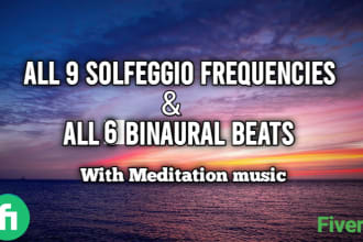 provide copyright free binaural meditation music with solfeggio frequencies