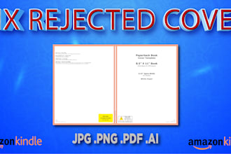 format, modify ,resize, edit, fix rejected book cover for KDP