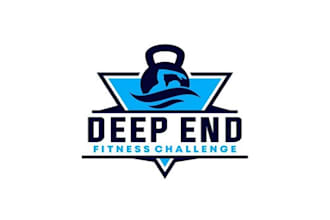 design deep end fitness challenge logo