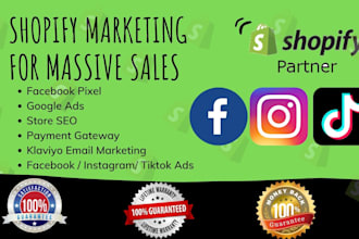 do shopify marketing, shopify sales promotion with facebook ads