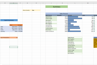 make excel spreadsheet and analysis for you