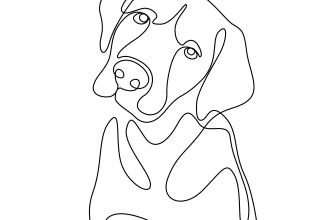 draw continuous one line art illustration of your pet portrait