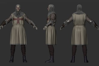 create a 3d character model for games or film