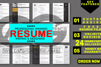 design executive resume, modern resume ,  teaching resume, medical resume