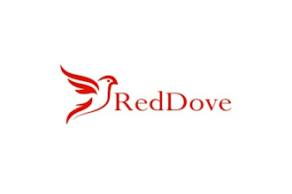 design modern red dove logo