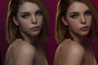 do high end retouch, skin ,beauty, glamour, headshot, portrait retouch