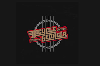 design cover band bicycle ride logo