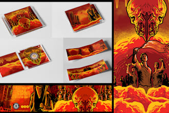 do album cover for punk, rock, metal band and hip hop