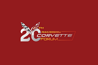 create an anniversary logo for a community of corvette enthusiasts
