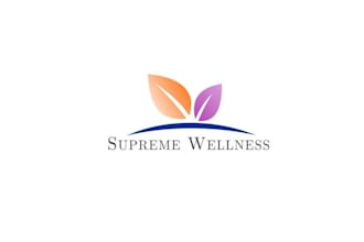 create a dynamically flowing logo for supreme wellness