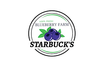 create a fresh  fun  family friendly logo for upick blueberry farm