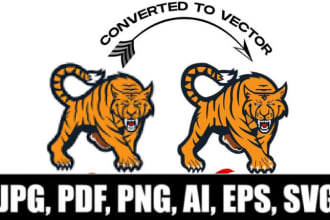 convert logo or image to vector ai, eps, svg, png, pdf