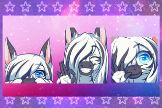 make custom anime chibi emotes for your streams and stickers