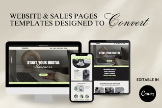 create a personalized landing or sales page in canva