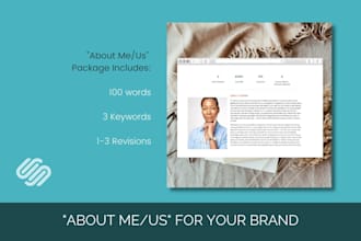 write a captivating about you page or team bios