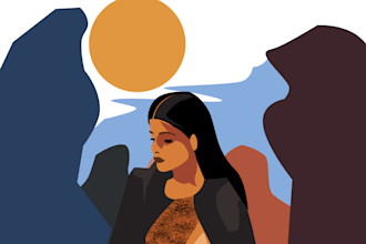 create flat color illustrations