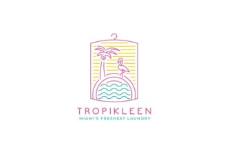 design fun and bright laundry logo  in 1 day