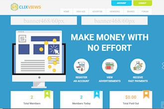 create a PTC website for you to earn from it in one day