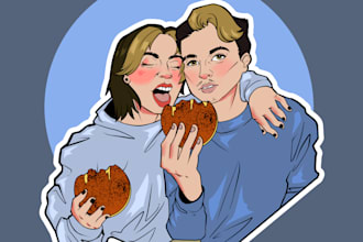 drawing cartoon portrait illustration from your image