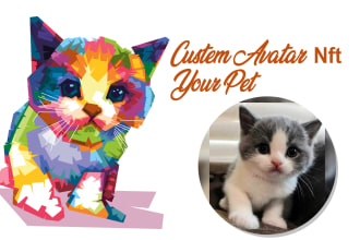 draw custom your pet avatar into wpap pop art portrait for nft