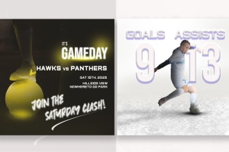 create sports roster poster flyer matchday schedule