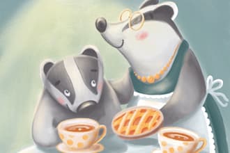wonderful illustration for children books and cartoons