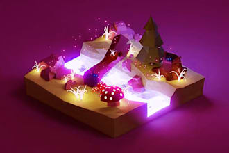 design low poly 3d game environment in unity 3d