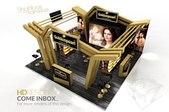 do 3d exhibition booth, stage, event, concert and carnival design