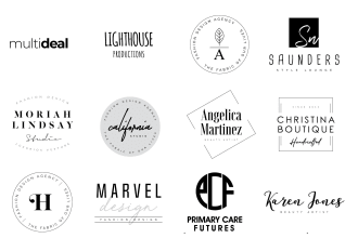 design a simple letter or word logo