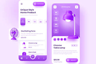 design mobile app and web UI UX in adobe xd