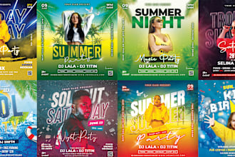 design event, music, dj, bar, club, concert, party flyer
