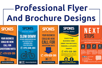 design real estate listing flyer, food flyer menu or poster