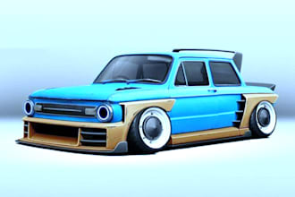 create a custom car portrait of your picture