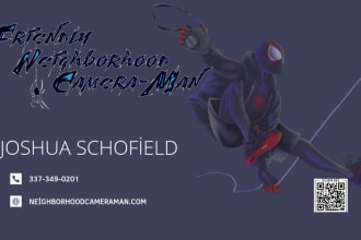 draw logo and anime style business cards