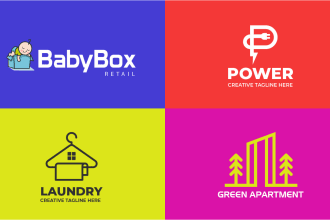 design modern and minimalist startup, company, brand, website logo