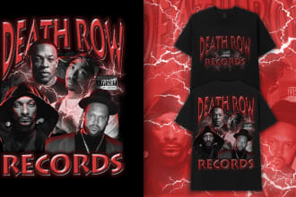 do vintage 90s bootleg rap design for your streetwear