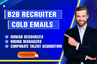 write b2b recruiter cold emails