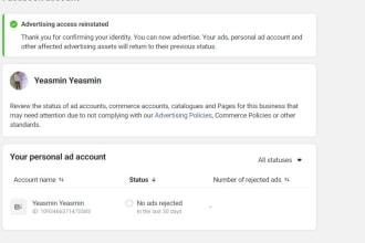 setup verified facebook business manager and ad account