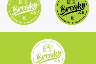 create a refreshing fruits and drinks logo with fast delivery