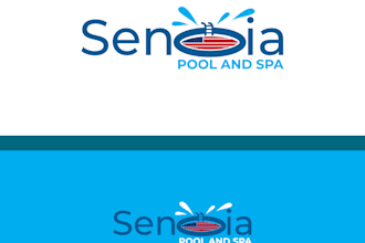 make a unique and fantastic wonderful pool spa logo