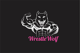create a mascot wrestling logo with unlimited revision