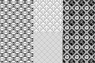design logo initials seamless luxury monogram patterns