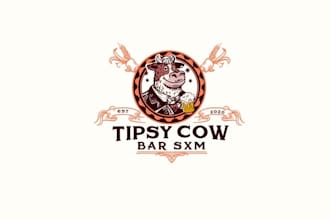 design creative attractive bar logo