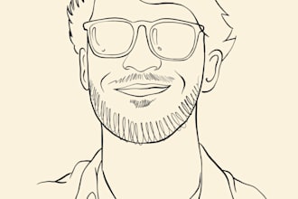 draw a minimalist portrait from a photo