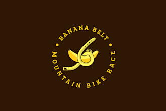 design banana belt mountain bike race logo in 1 day