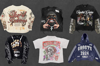 design streetwear clothing graphic, brand merch tshirt and hoodie