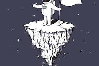 create an astronaut to hold your text, picture, or logo for you