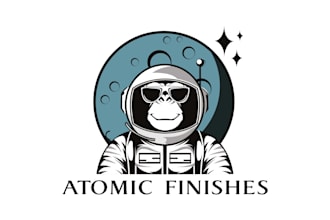 make a colorful astronaut logo design in 1 day